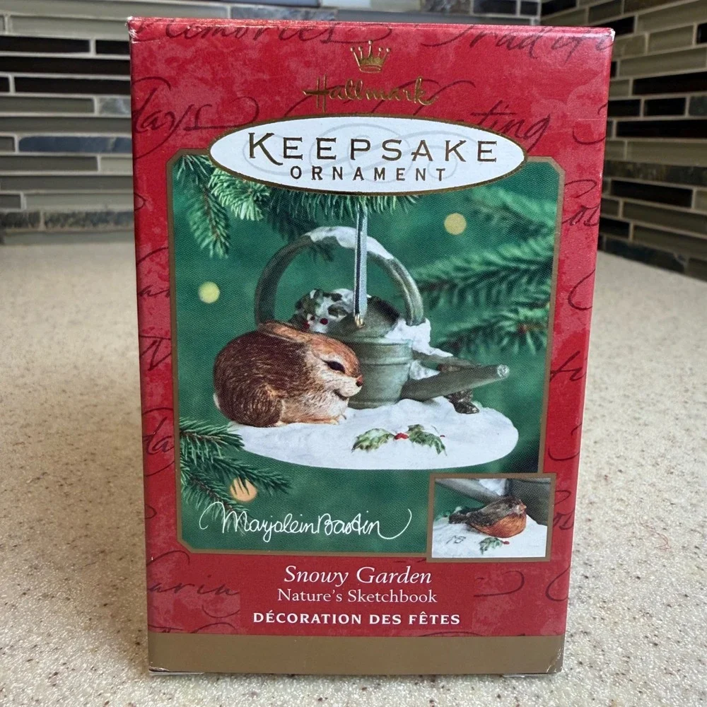 VTG Hallmark Keepsake Ornament 2000 Snowy Garden Marjolein Bastin Rabbit Bird